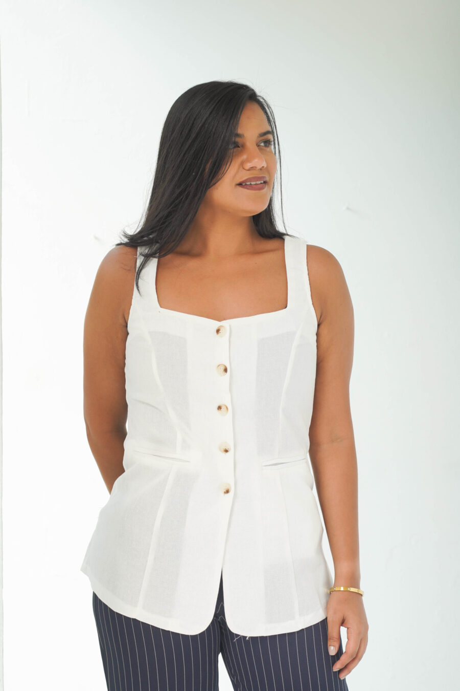 blusa estilo chaleco vest - Imagen 7