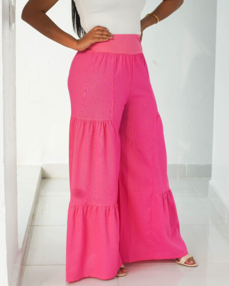 Pantalon palazzo en lino