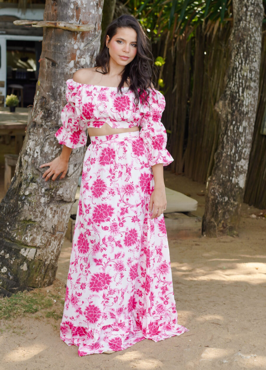 conjunto con estampado floral