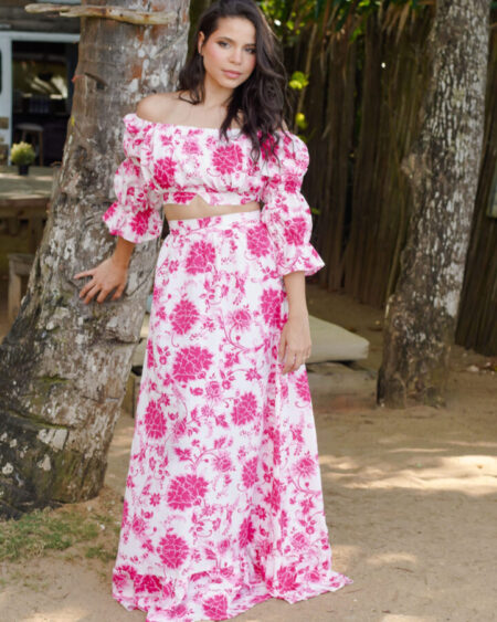 conjunto con estampado floral