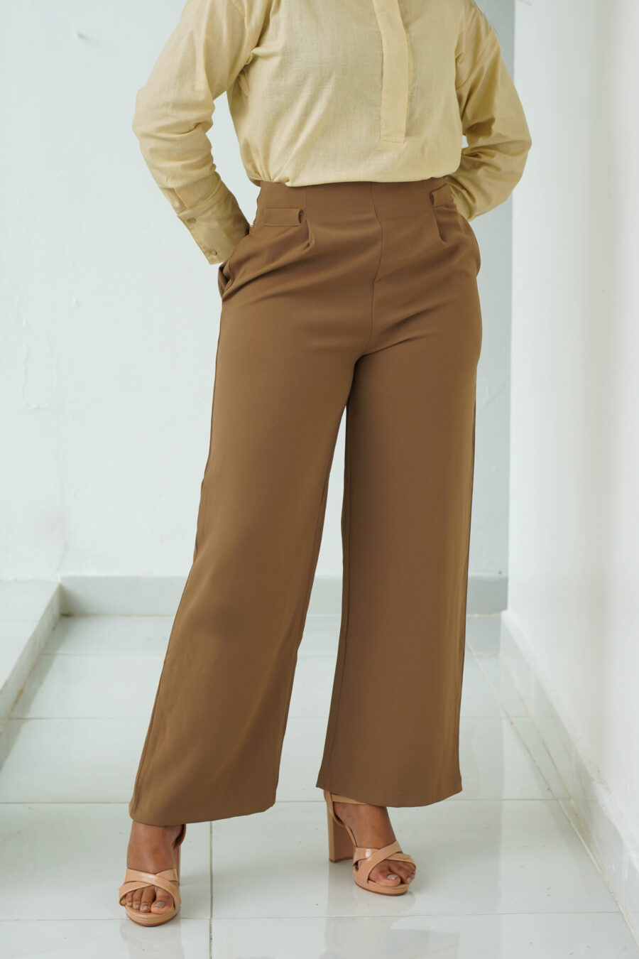 Pantalón Palazzo de tiro alto - Imagen 3