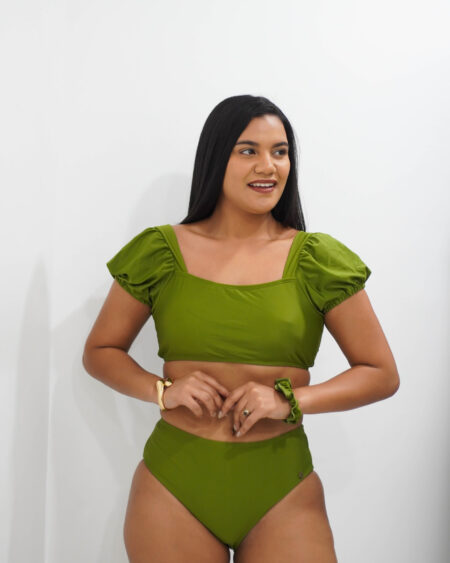 Traje se baño de dos piezas con manga
